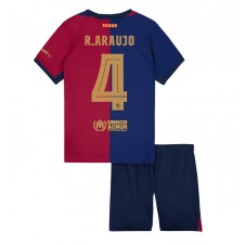 Barcelona Ronald Araujo #4 Hemmaställ Barn 2024-25 Korta ärmar (+ Korta byxor)